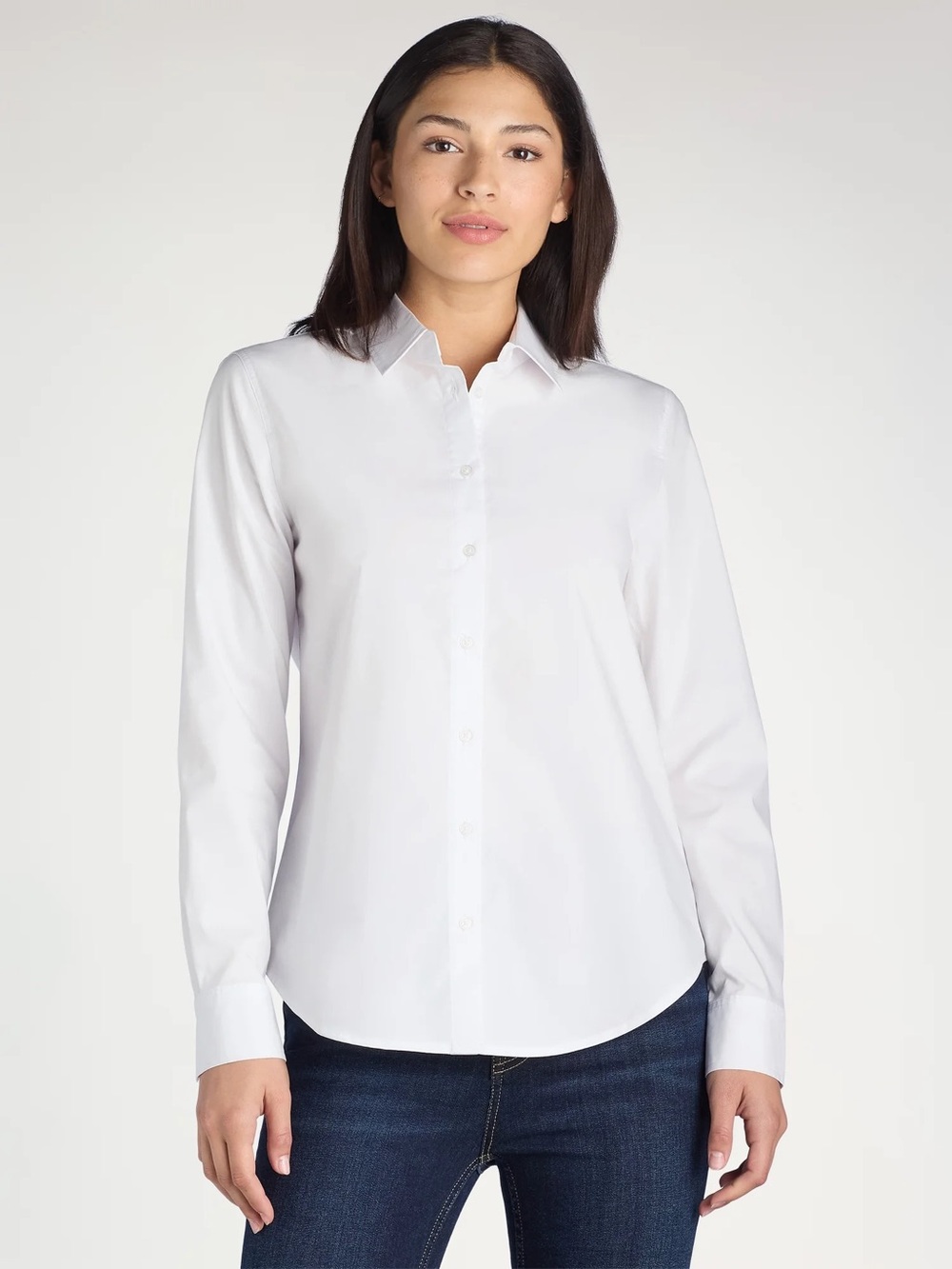 Classic White Button-Down Shirt - Size M